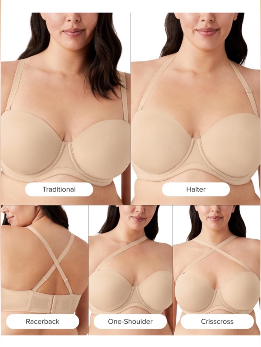 Wacoal Nordstrom Bra in Nude multiway
Plus Size 42G